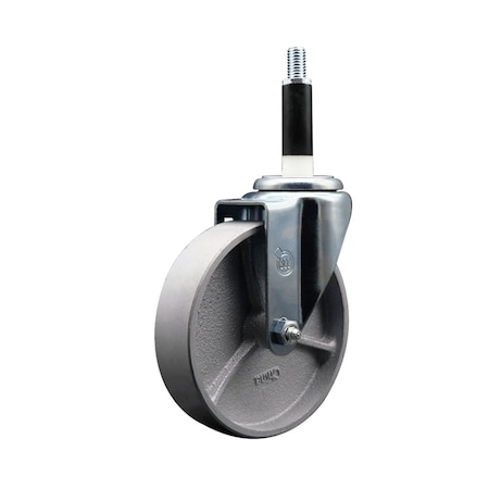 Service Caster 5'' Semi Steel Wheel Swivel 7/8'' Expanding Stem Caster SCC-EX20S514-SSS-78